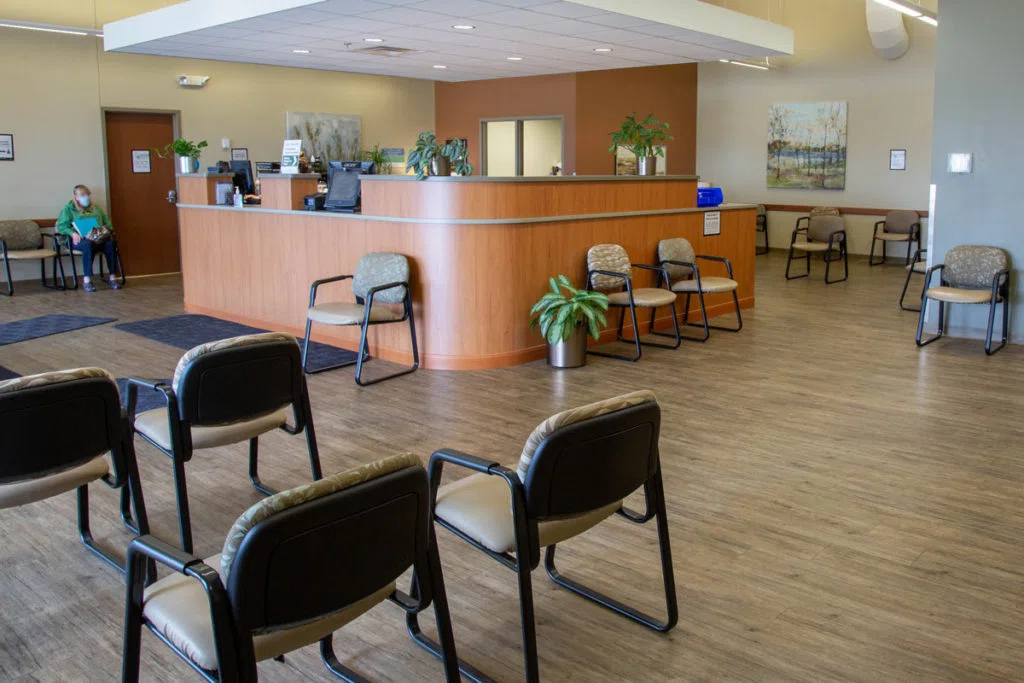 Photo of Jordan Valley's Hollister Clinic's lobby area